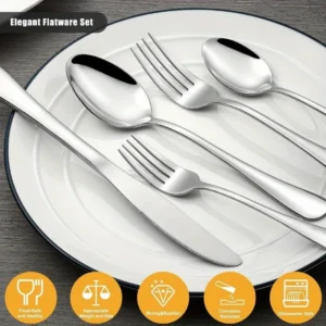 Stainless Steel Silver Flatware Set
